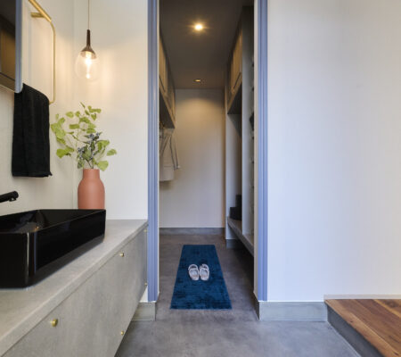 水性コンクリートステイン塗料「アクアカラー for floor」の塗装事例:住宅,クリア