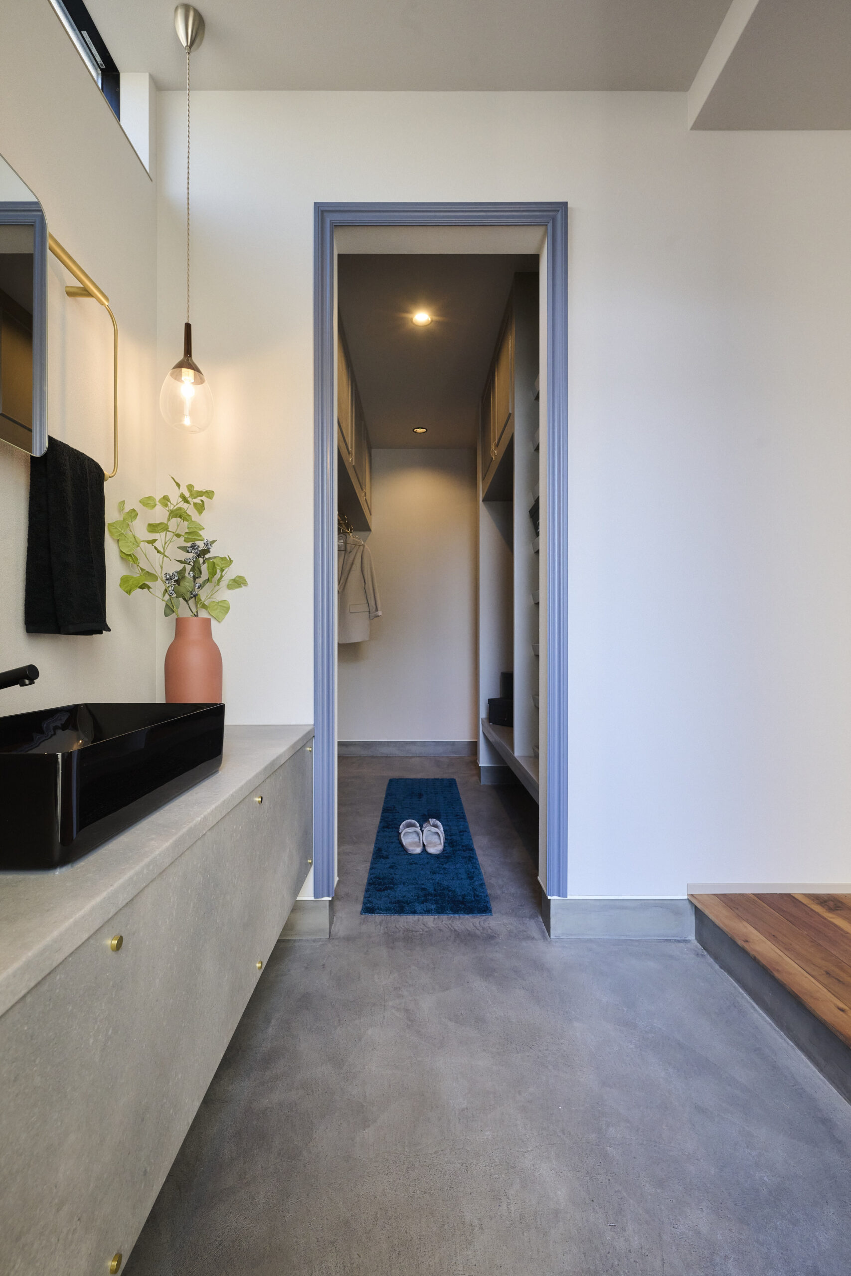 水性コンクリートステイン塗料「アクアカラー for floor」の塗装事例:住宅,クリア