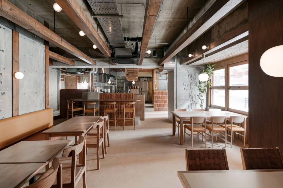 水性カラーコンクリート調塗料「ペイントクリート彩」の塗装事例：ショップ,やまぶき