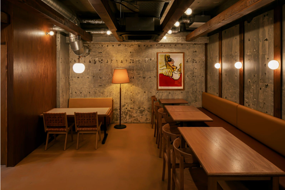 カラーコンクリート調水性塗料「ペイントクリート彩」の塗装事例：ショップ,やまぶき