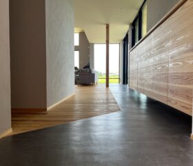 金属調水性塗料「塗るテクスチャー METAL」の塗装事例：戸建住宅,チタニウム