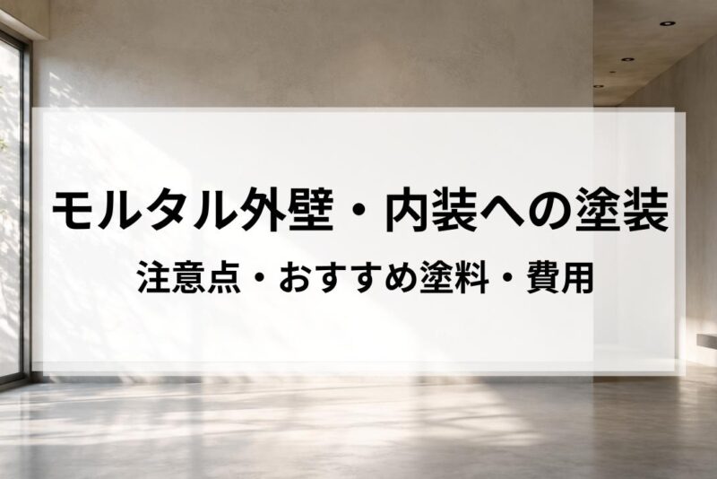 モルタル外壁・内装の上に塗装する際の注意点・おすすめ塗料・費用