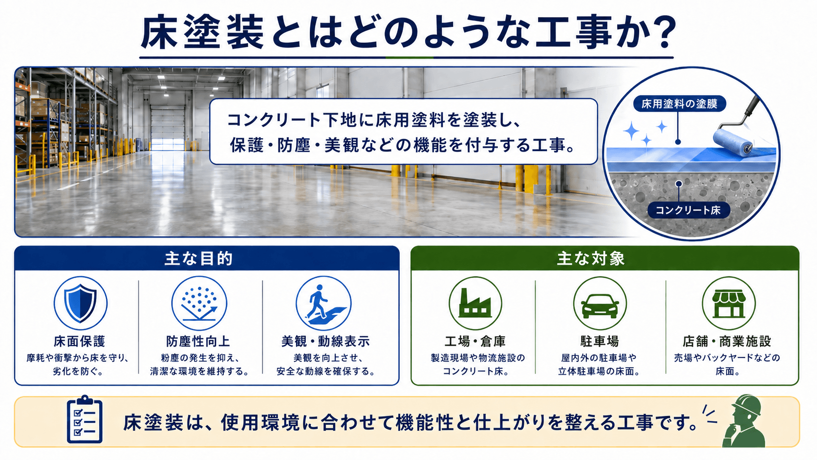 床塗装とはどのような工事か？