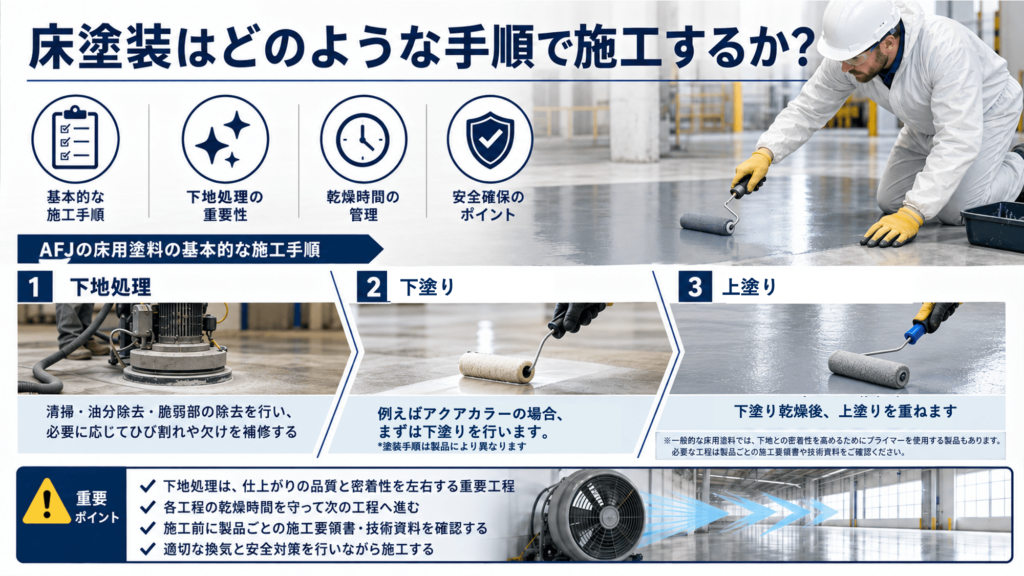 床塗装はどのような手順で施工するか？