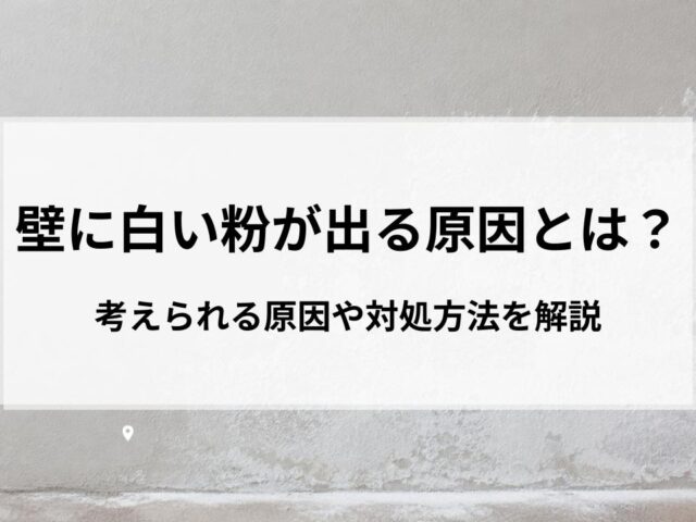 壁に白い粉が出る原因とは?考えられる原因や対処方法を解説